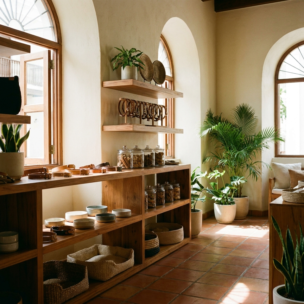 Interior del Pet Store con productos premium